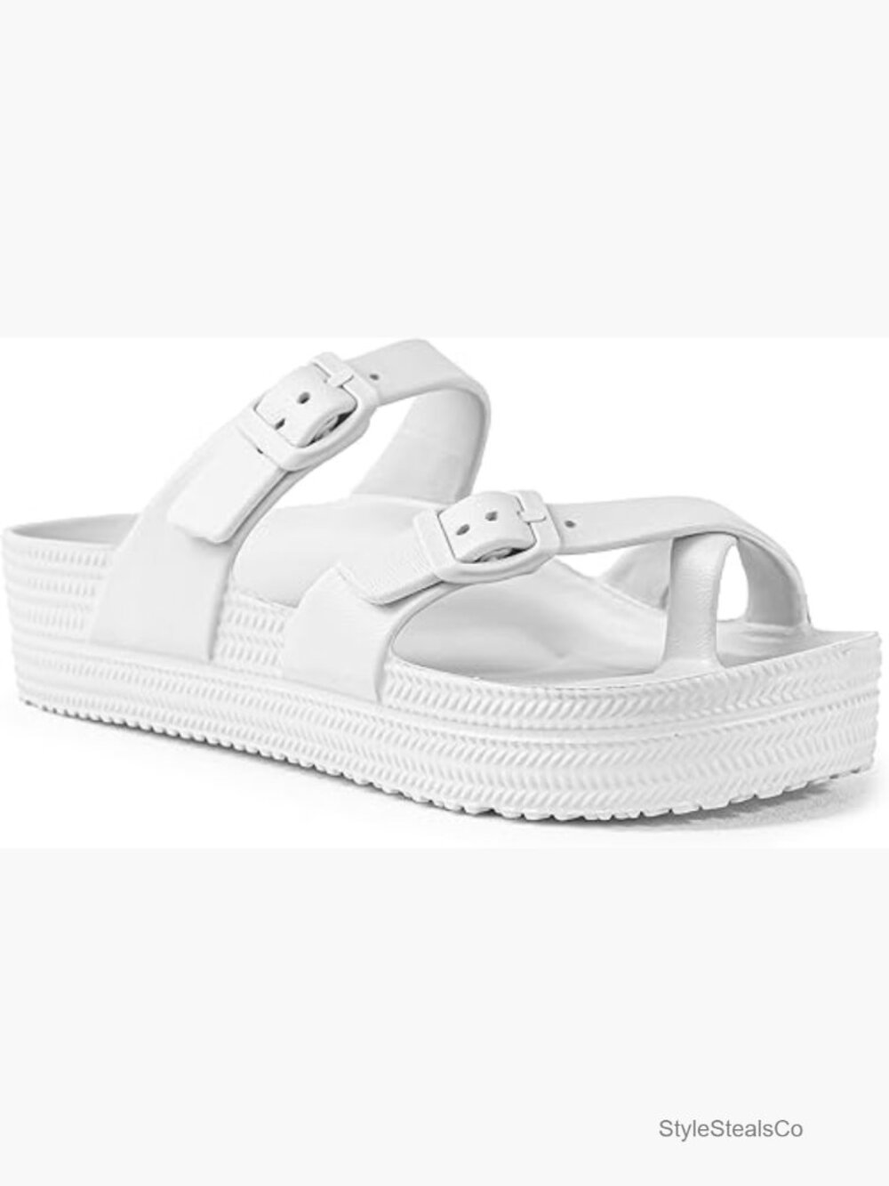 Women's Lightweight EVA Slides with Arch Support and Adjustable Buckles